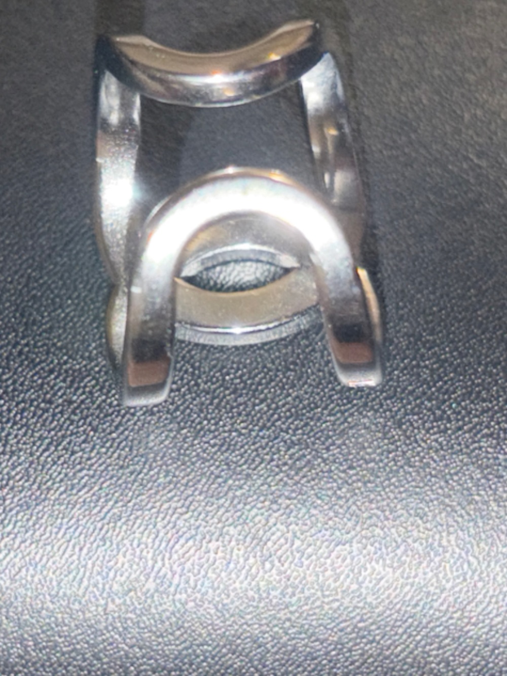 🔗 (SIZE 6.5) CC open metal cuff RING 💅 - Picture 4 of 16